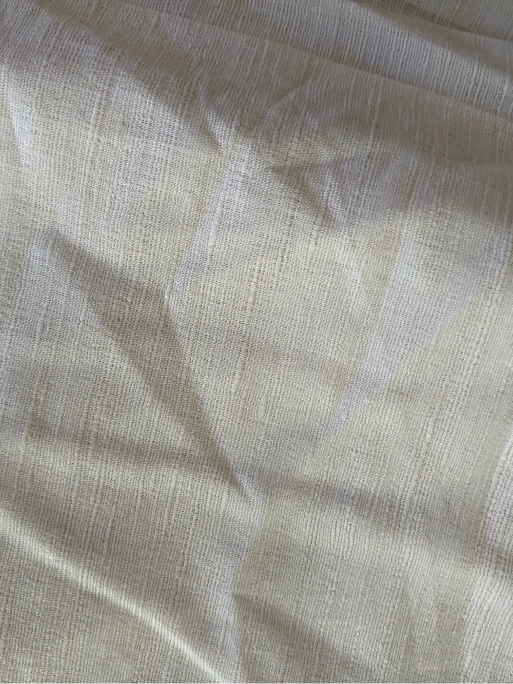 Pottery Barn 42x84” IVORY raw Silk cotton Drape single panel - Picture 5 of 8